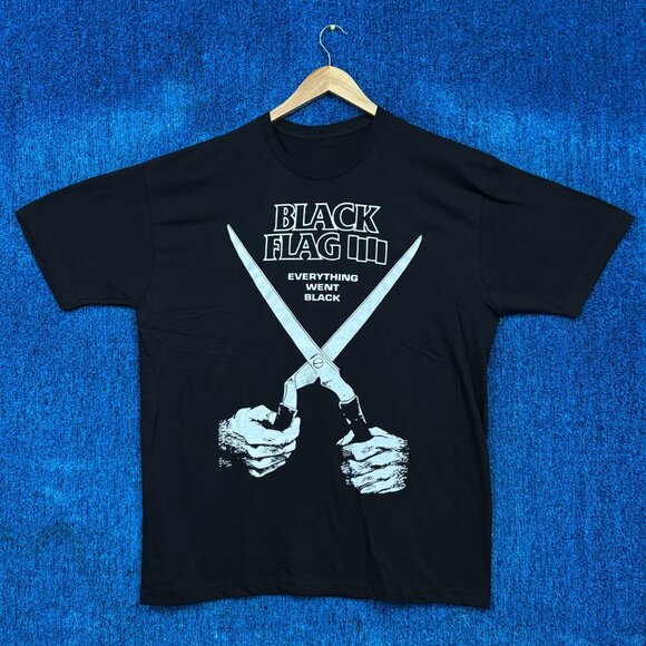 Black Flag Everything Went Black Hardcore Punk Band Tee XL - Picture 1 of 4